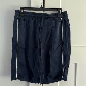 Joe fresh soft satin navy skirt